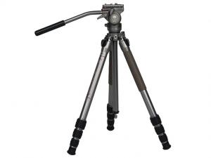 シルイ / 4段ビデオ三脚セット(油圧式雲台) グレー[GT04+GT5-JP]