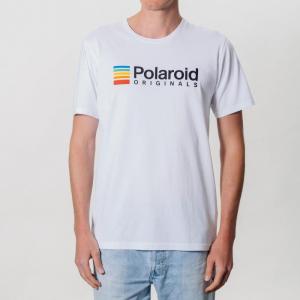 ポラロイド / カラーロゴ ホワイトTシャツ　S